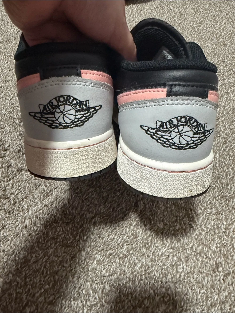 Jordan Low-Top Sneakers in Black, Gray & Pink size 7 women’s